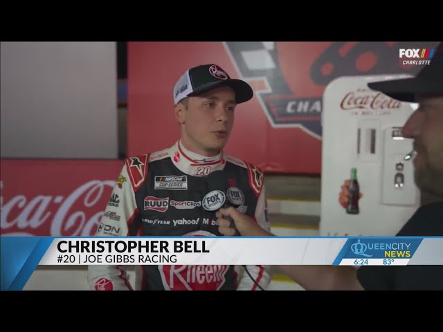 ⁣Christopher Bell celebrates shortened Coke 600