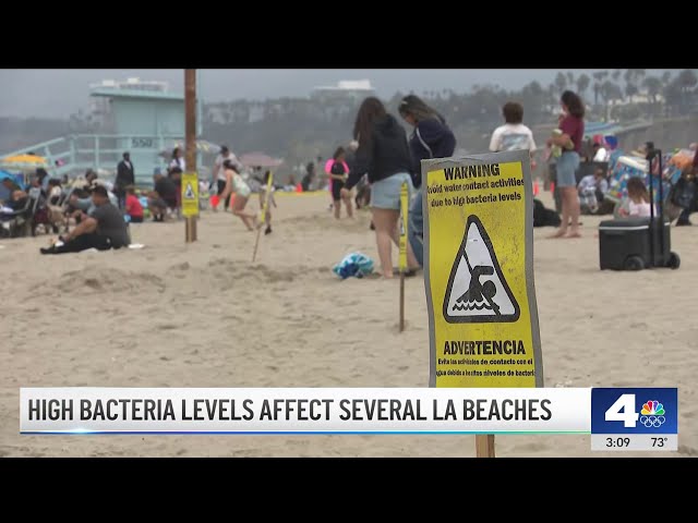 ⁣High bacteria levels affect several LA County beaches