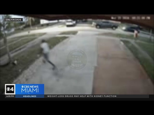 ⁣Miami Gardens neighbors react to driveway shootout caught on video