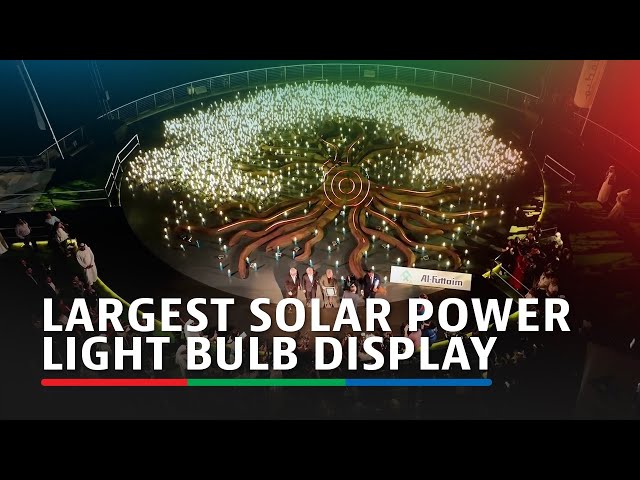 ⁣UAE achieves Guinness Record for the largest solar power light bulb display