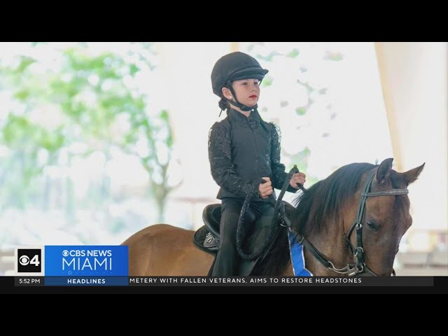 ⁣At only 8 years of age, love of horses turns Miami rider to competitive equestrian