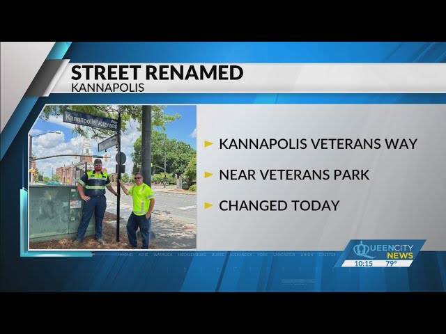 ⁣Kannapolis renames street to honor military veterans