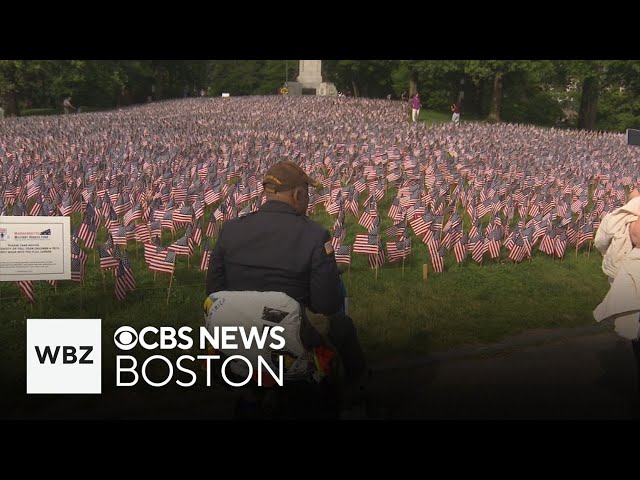 ⁣37,000 flags on Boston Common honor fallen service members from Massachusetts