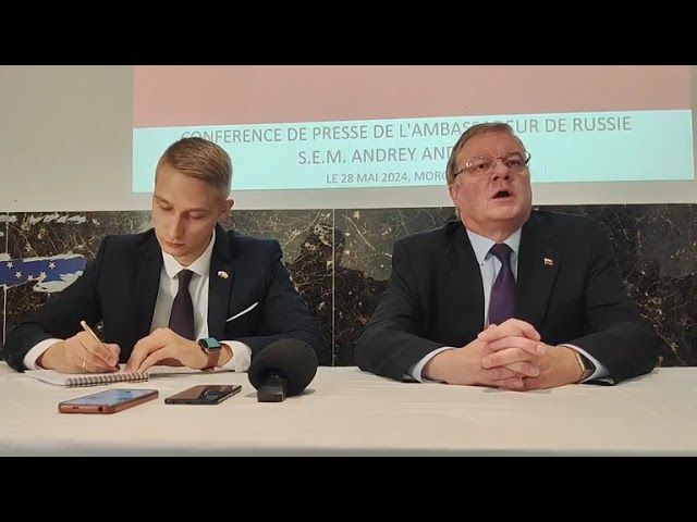 CONFÉRENCE DE PRESSE DE L'AMBASSADE DE RUSSIE,S.E.M ANDREY ANDREEV, le 28 MAI 2024 A MORONI COM