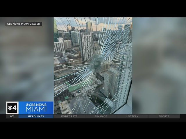 ⁣Bullet strikes condo in downtown Miami