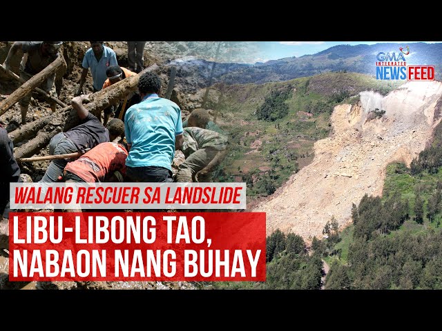 ⁣Walang rescuer sa landslide Libu-libong tao, nabaon nang buhay | GMA Integrated Newsfeed