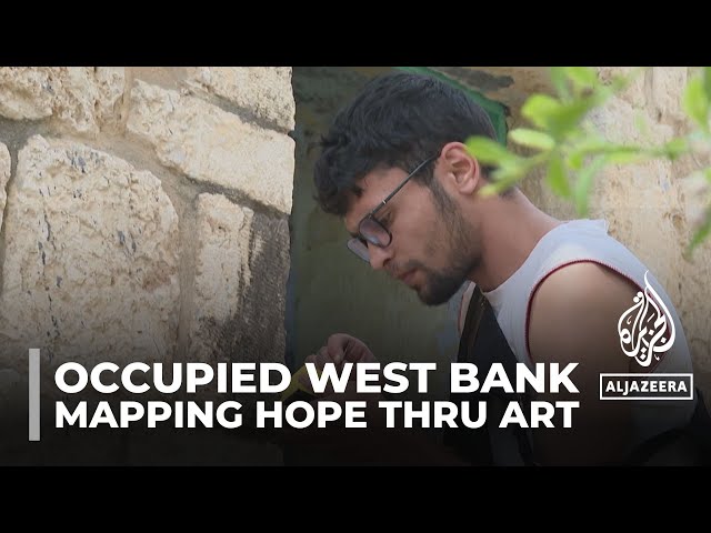⁣Palestinian artist in Bethlehem integrates historic Palestinian map into artworks