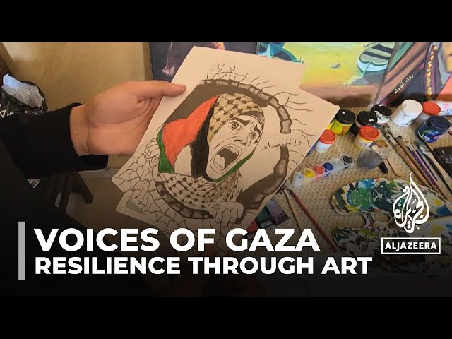 ⁣Artists from Gaza express Palestinian resilience through their art