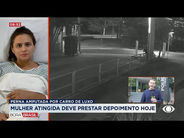 Mulher atingida por carro deve prestar depoimento nesta terça