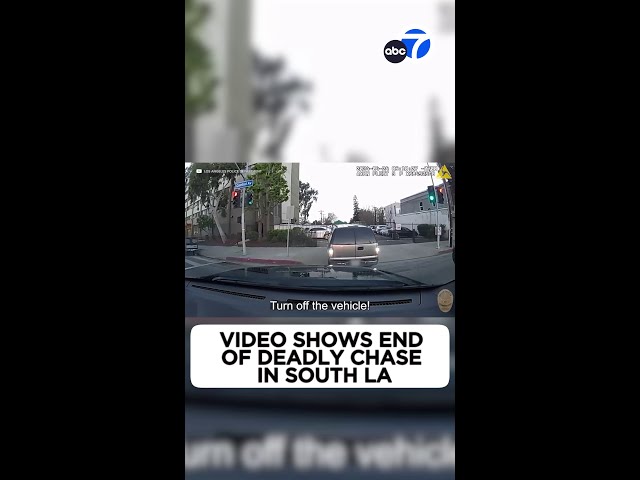 ⁣Video shows end of high-speed chase in South L.A.