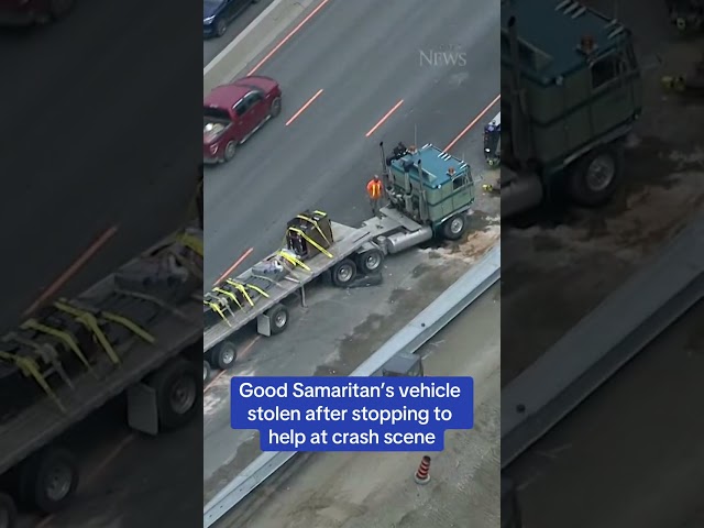 ⁣Good Samaritan’s vehicle stolen after stopping to help at scene of collision