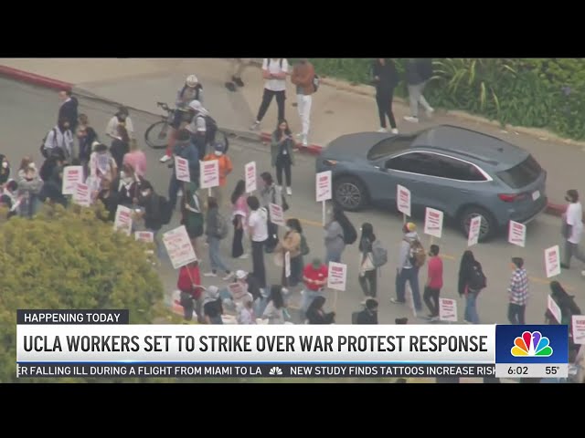 ⁣Group of UCLA workers to walk off job over Gaza war protest response