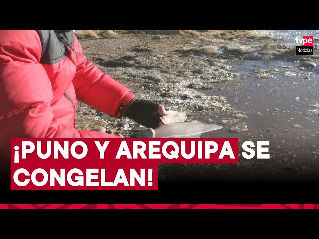 ⁣Puno y Arequipa reportan temperaturas mínimas extremas, las más bajas en lo que va del 2024