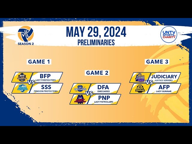⁣LIVE FULL GAMES: UNTV Volleyball League Season 2 Prelims at Paco Arena, Manila | May 29, 2024