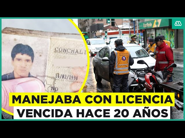 Motociclista sorprendido con licencia vencida hace 20 años