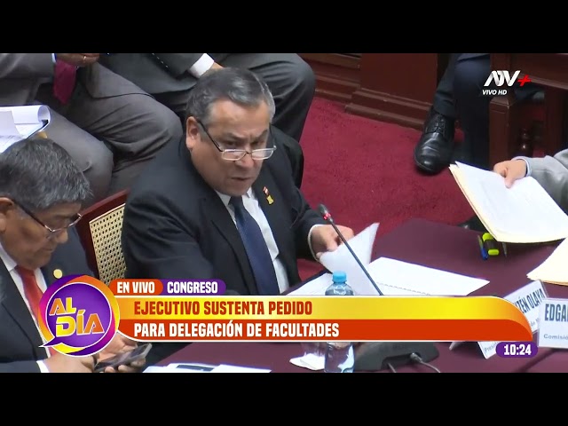 ⁣Premier Adrianzén se presenta ante el Congreso y sustenta pedido para delegación de facultades