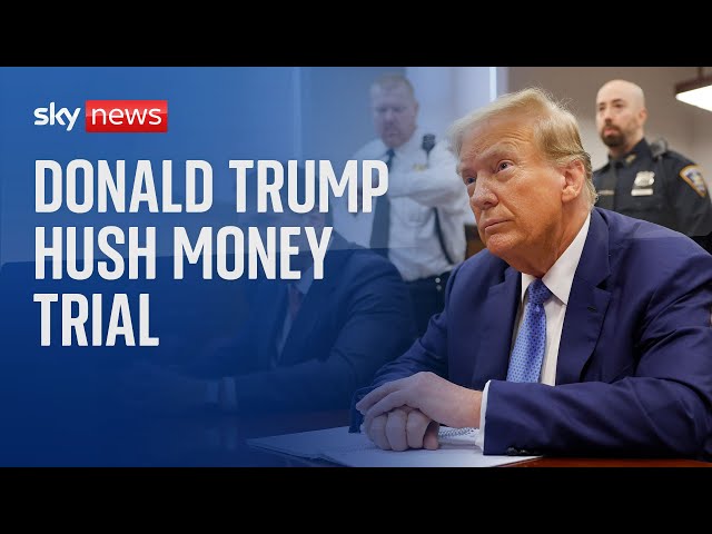 ⁣Watch live: Donald Trump's hush money trial continues in New York