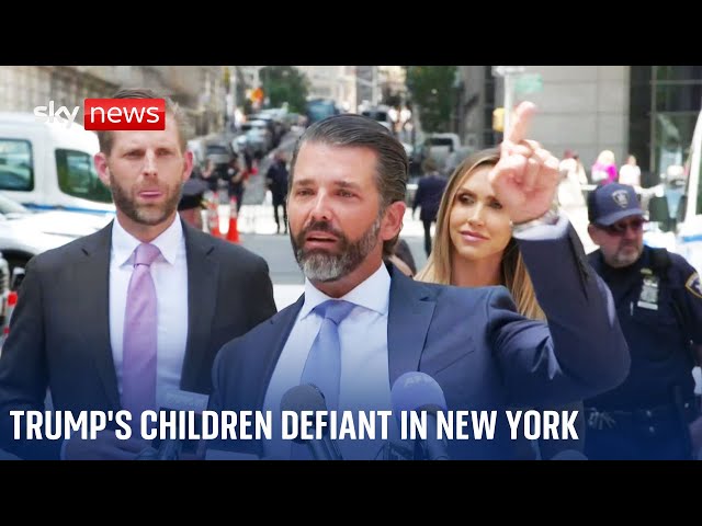 ⁣In full: Donald Trump Jr calls the Hush Money Trial a 'witch hunt'