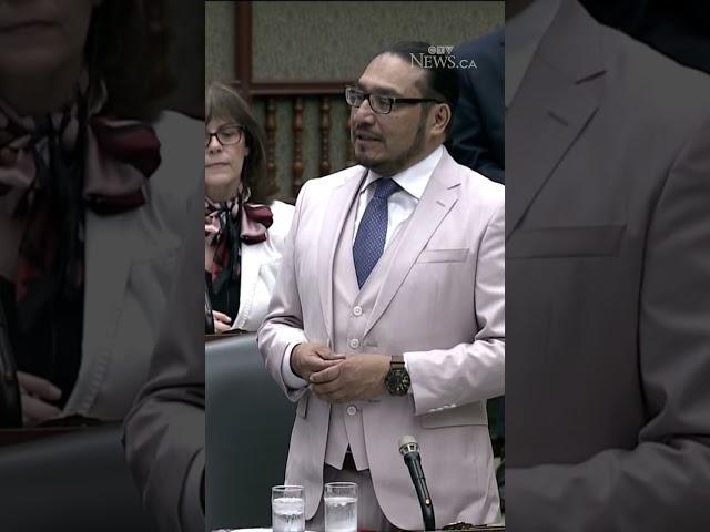 ⁣Ont. MPP delivers historic speech in the legislature, speaking in his Indigenous language Oji-Cree