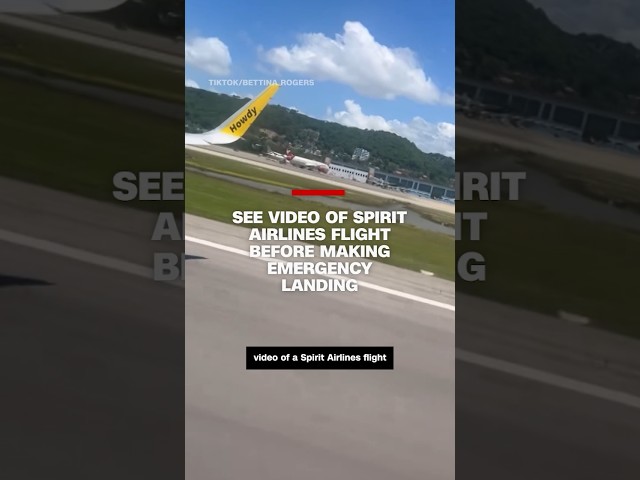 ⁣See video of Spirit Airlines flight before making emergency landing