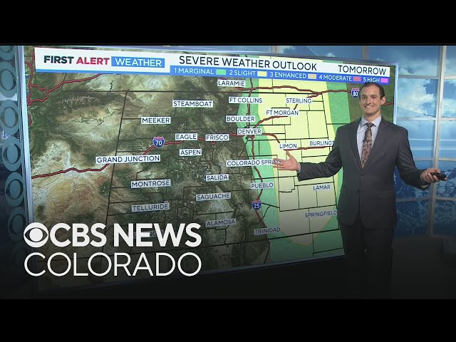 ⁣Active weather and storms through Thursday across Colorado