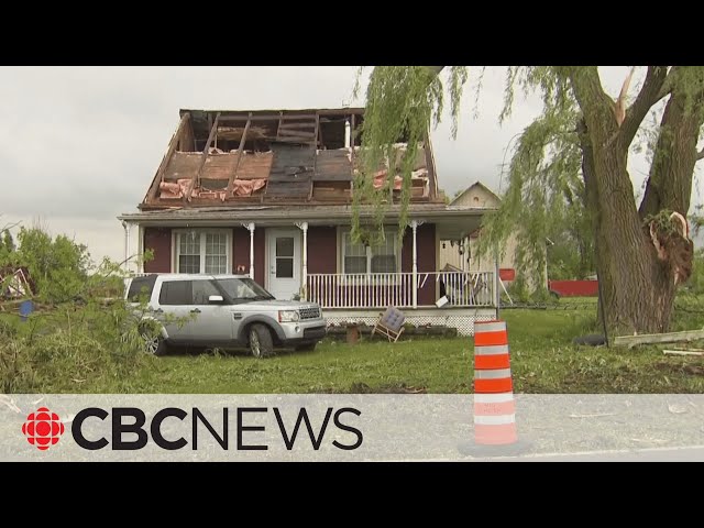 ⁣Tornado touches down in southwestern Quebec, damaging several homes