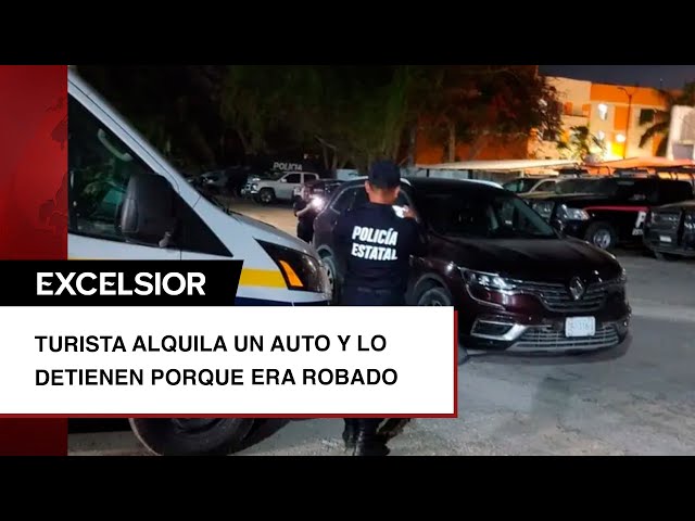 ⁣Turista alquila un auto en Cancún y lo detienen en Chetumal porque era robado