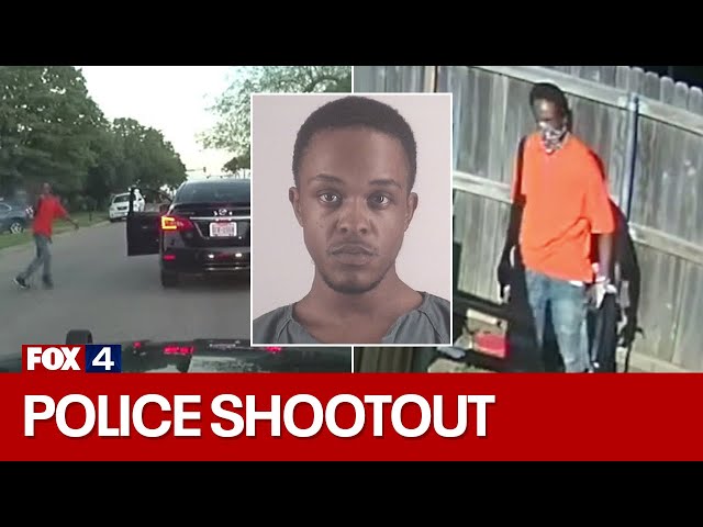⁣Fort Worth PD release video of shootout that injured officer