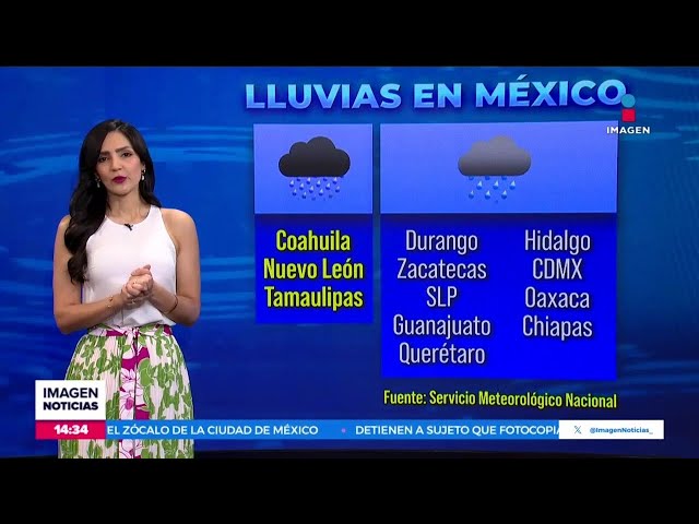 ⁣Se esperan lluvias para algunos estados de México | Noticias con Crystal Mendivil
