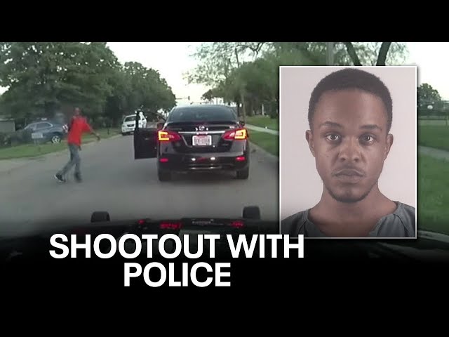 ⁣Fort Worth PD release video of shootout, chase with suspect