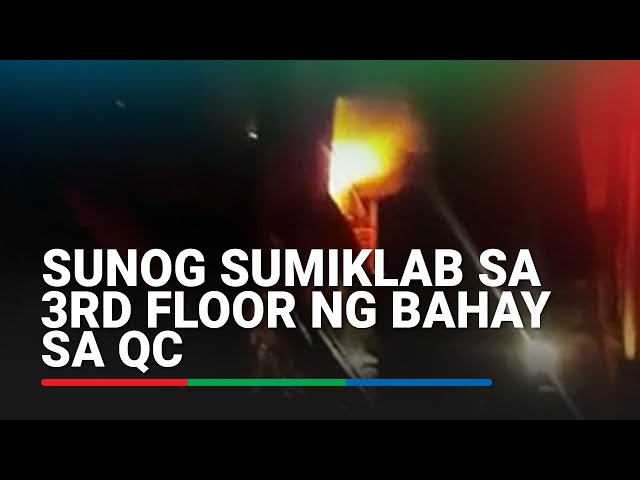 ⁣Sunog sumiklab sa 3rd floor ng bahay sa QC