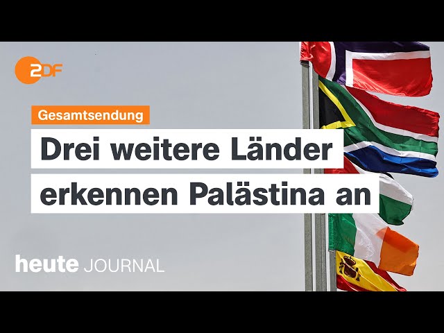 heute journal vom 28.05.2024 Anerkennung Palästinas, Staatsbesuch von Macron, EU-Wahlkampf