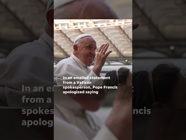 ⁣Pope Francis apologizes for using homophobic slur in meeting #Shorts