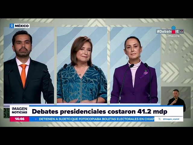 ⁣Los debates presidenciales costaron 41.2 mdp | Noticias con Crystal Mendivil