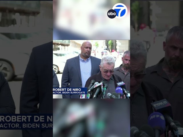 ⁣Robert De Niro clashes with Trump supporters outside hush money trial