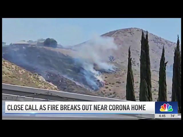 ⁣Brush fire in Corona: Warning sign ahead of upcoming fire season