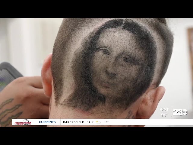 ⁣Local Delano barber brings art into haircuts