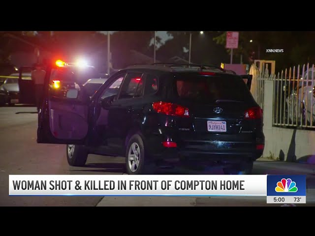 ⁣Woman shot and killed in front of Compton home