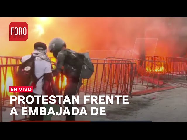 ⁣Última Hora: Protesta frente a Embajada de Israel en México