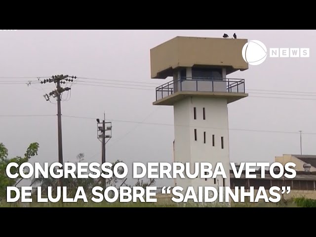 ⁣Congresso derruba vetos de Lula em relação às "saidinhas"