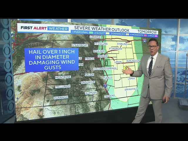 ⁣Greeley area hit with severe storms and more hail storms expected on Wednesday