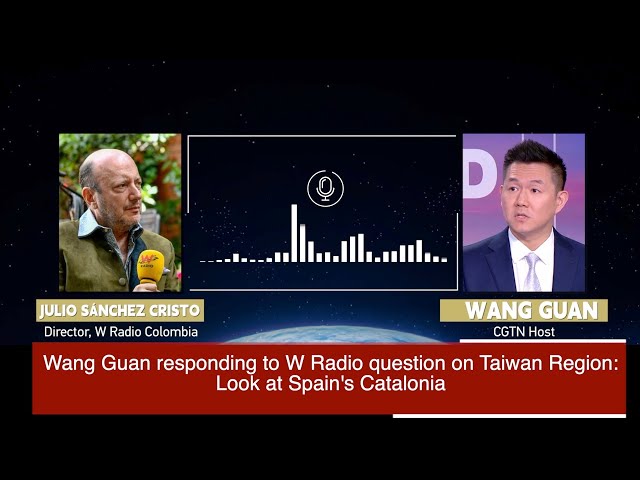 ⁣Wang Guan responds to W Radio question on Taiwan region: Look at Spain's Catalonia