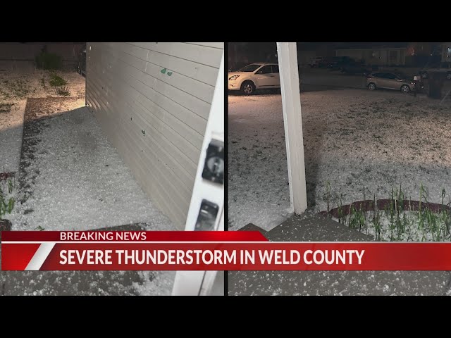 ⁣Severe storm dumps hail over Weld County