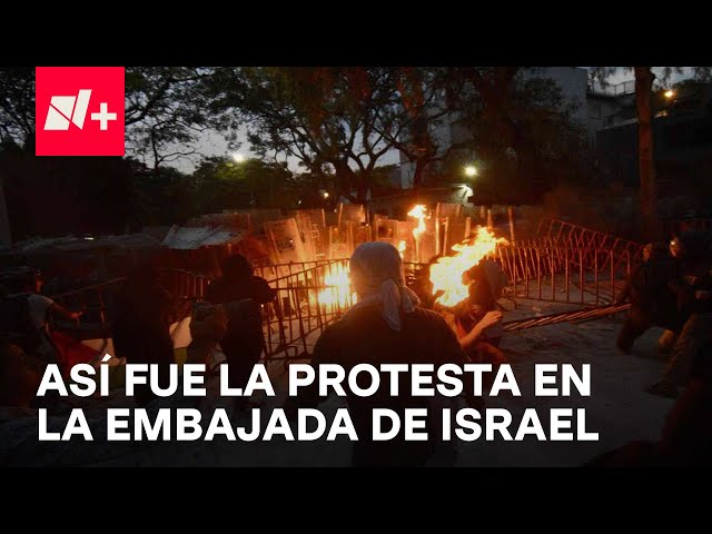 Protesta en Embajada de Israel en CDMX termina en enfrentamiento con la policía - En Punto