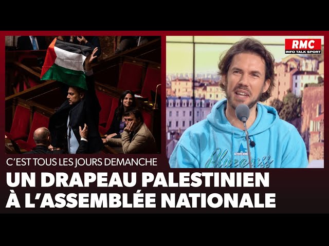 ⁣Arnaud Demanche: Un drapeau palestinien à l'Assemblée nationale