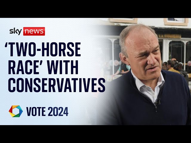 ⁣'Two-horse race' between Conservatives and Lib Dems says Sir Ed Davey