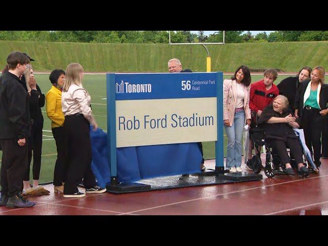 ⁣Rob Ford Stadium unveiled in Toronto's west end