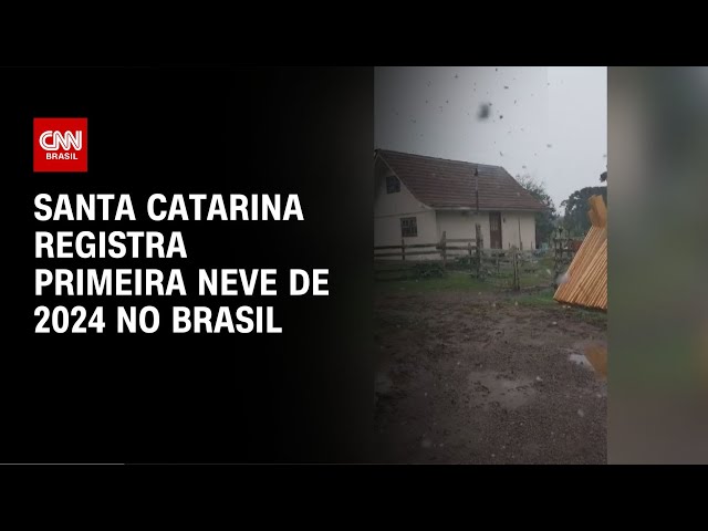 ⁣Santa Catarina registra primeira neve de 2024 no Brasil | LIVE CNN