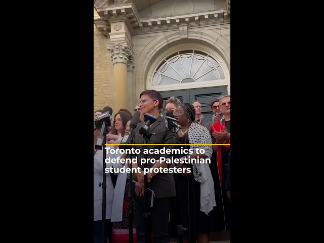 ⁣Toronto academics to defend pro-Palestinian student protesters | AJ #shorts