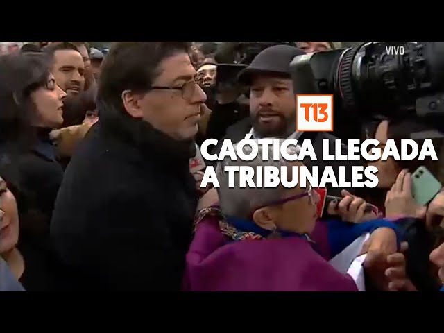 ⁣Así fue la caótica llegada de Daniel Jadue a tribunales a su formalización